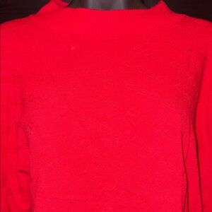 Bebe Logo Vibrant Red Crop Sweater